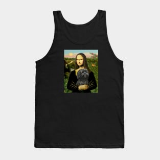 Mona Lisa and her Adorable Black Shih Tzu Tank Top